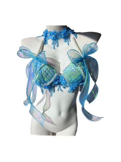 Sky Blue Mermaid Outfit Set