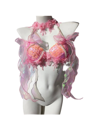 Peach Mermaid Outfit Set