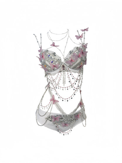 Pink Butterfly Cover Up