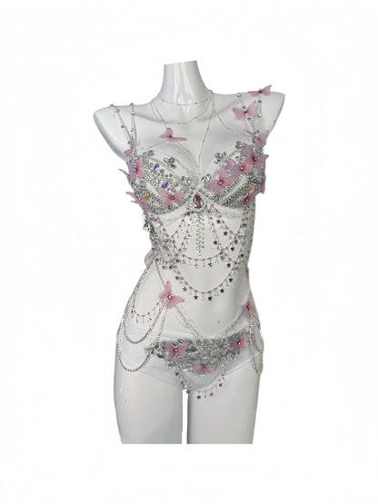 Pink Butterfly Cover Up