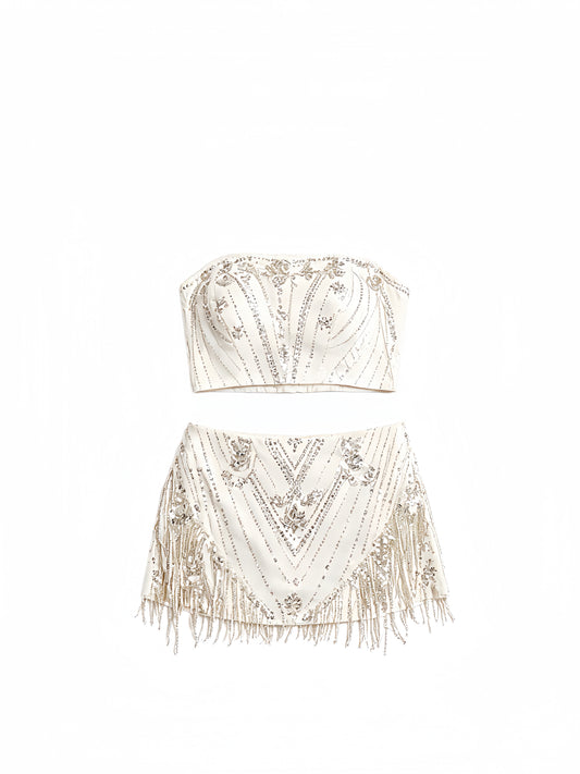 Ravina White Crystal Set